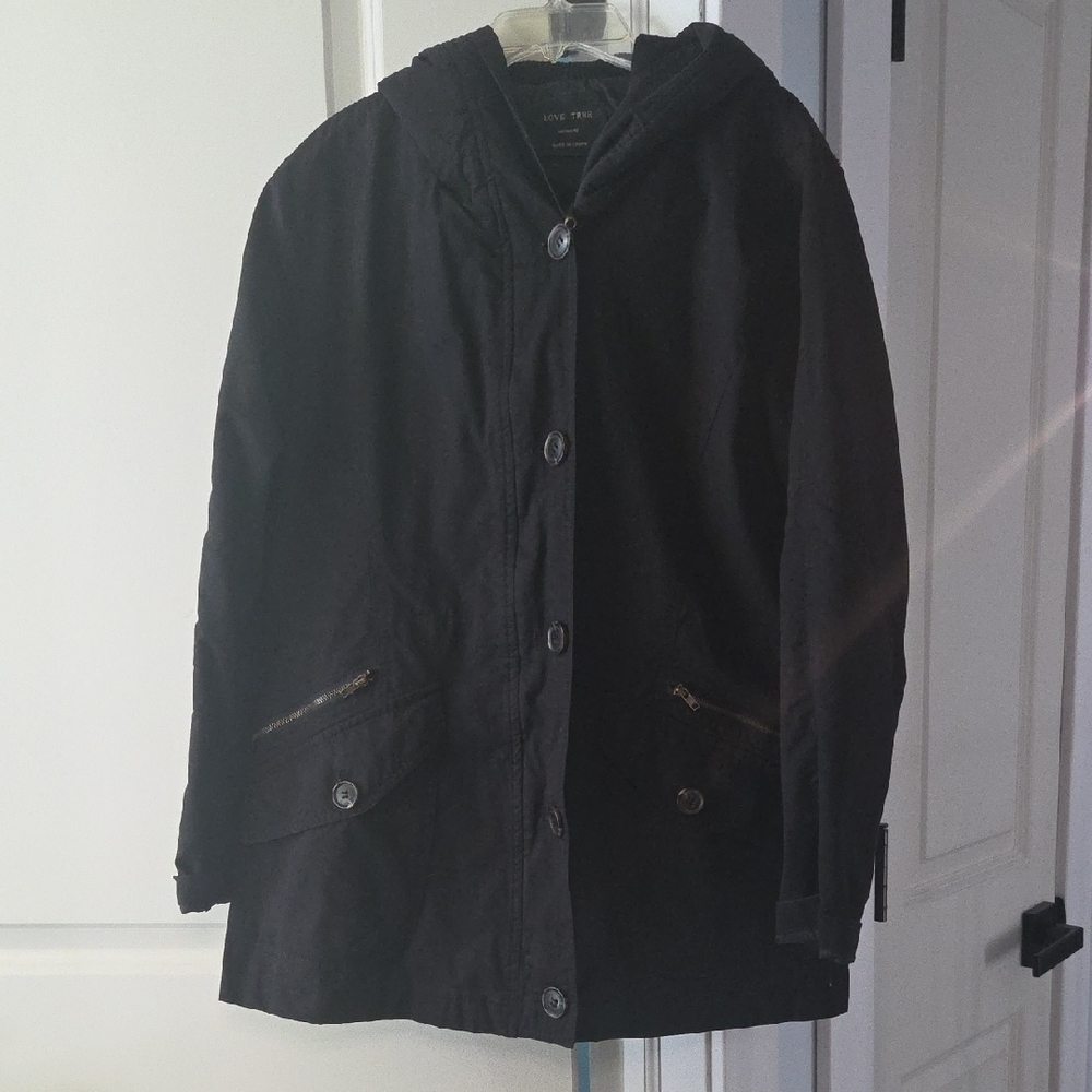 Love Tree Cotton Midnight Black Jacket